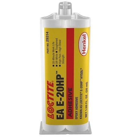 Henkel General Purpose Structural Adhesive, Multipurpose, Dual Cartridge, Liquid EA E-20HP 50ML IDH 237107